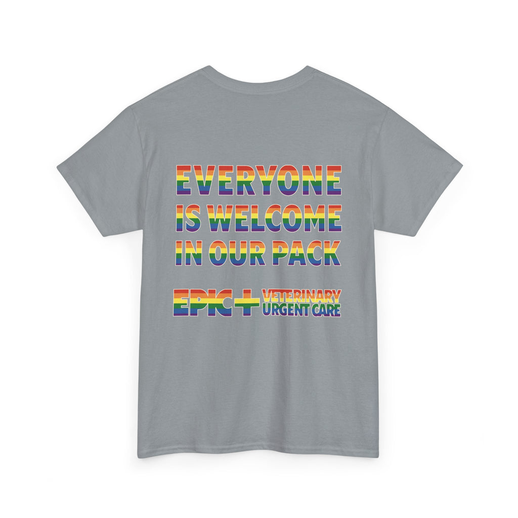 Graphic Tee - Veterinary Urgent Care Pride, LGBTQ+, Everyone is Welcome in our Pack, Rainbow
