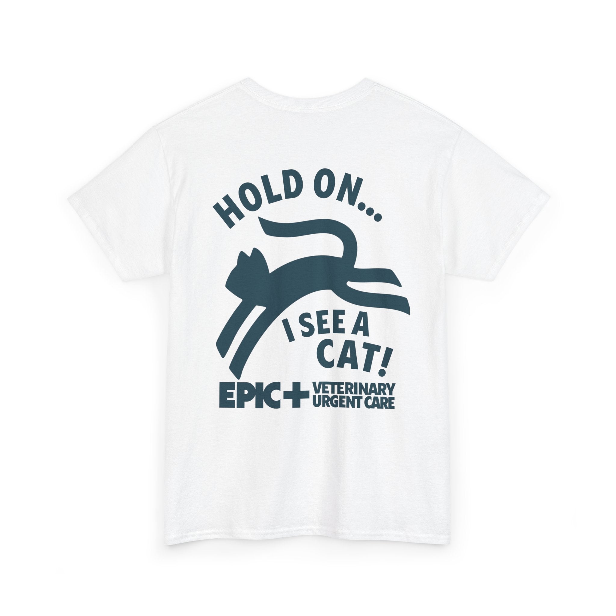 Graphic Tee — Hold on, I see a cat — Blue — EPIC Veterinary Urgent Care