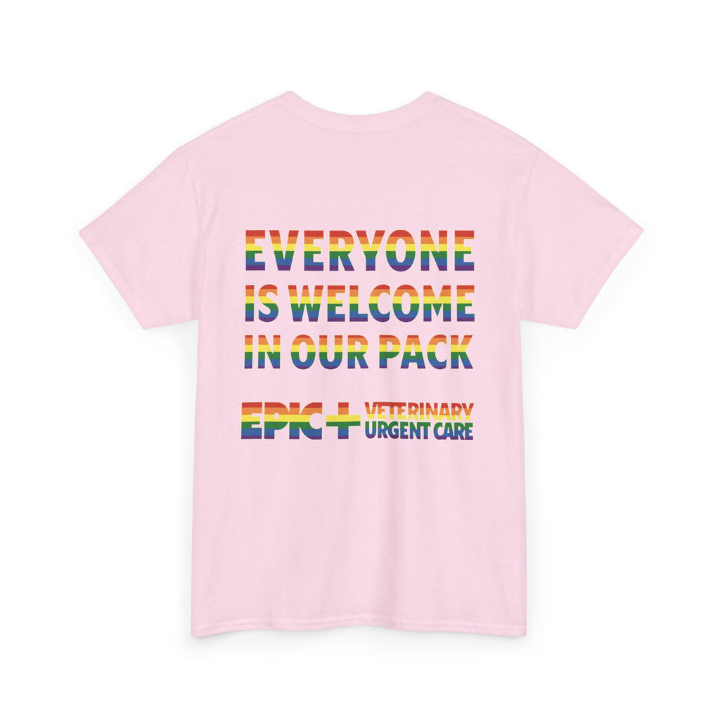 Graphic Tee - Veterinary Urgent Care Pride, LGBTQ+, Everyone is Welcome in our Pack, Rainbow