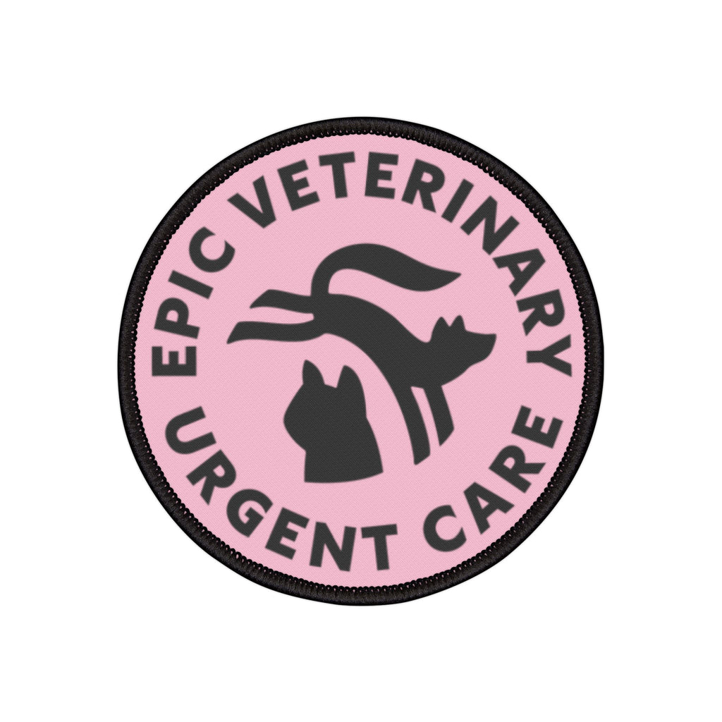 Veterinary Iron-On Patches, Fun Pet Accessories, Animal Lover Gifts, Unique Denim Decor, Urgent Care Themed Patch
