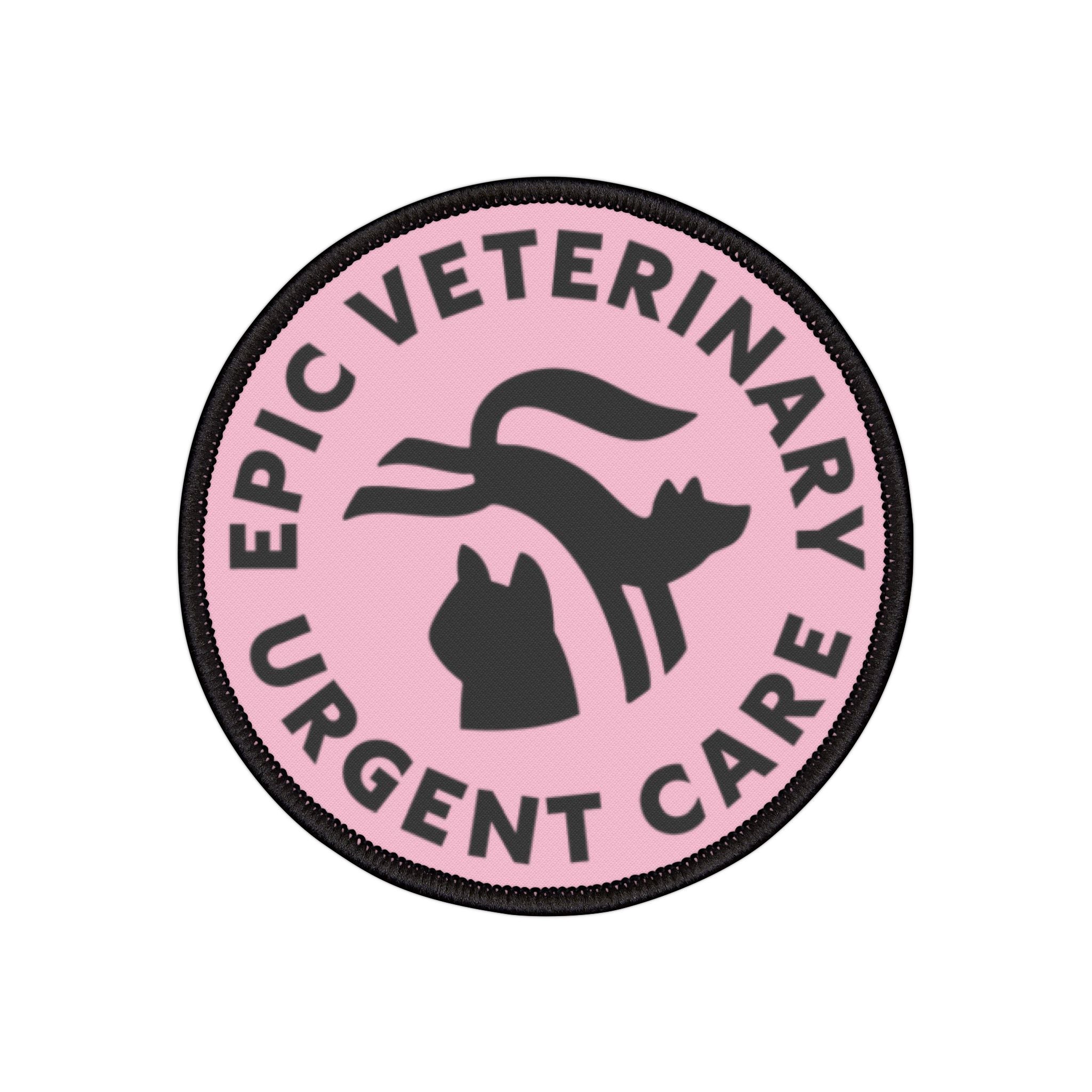 Veterinary Iron-On Patches, Fun Pet Accessories, Animal Lover Gifts, Unique Denim Decor, Urgent Care Themed Patch
