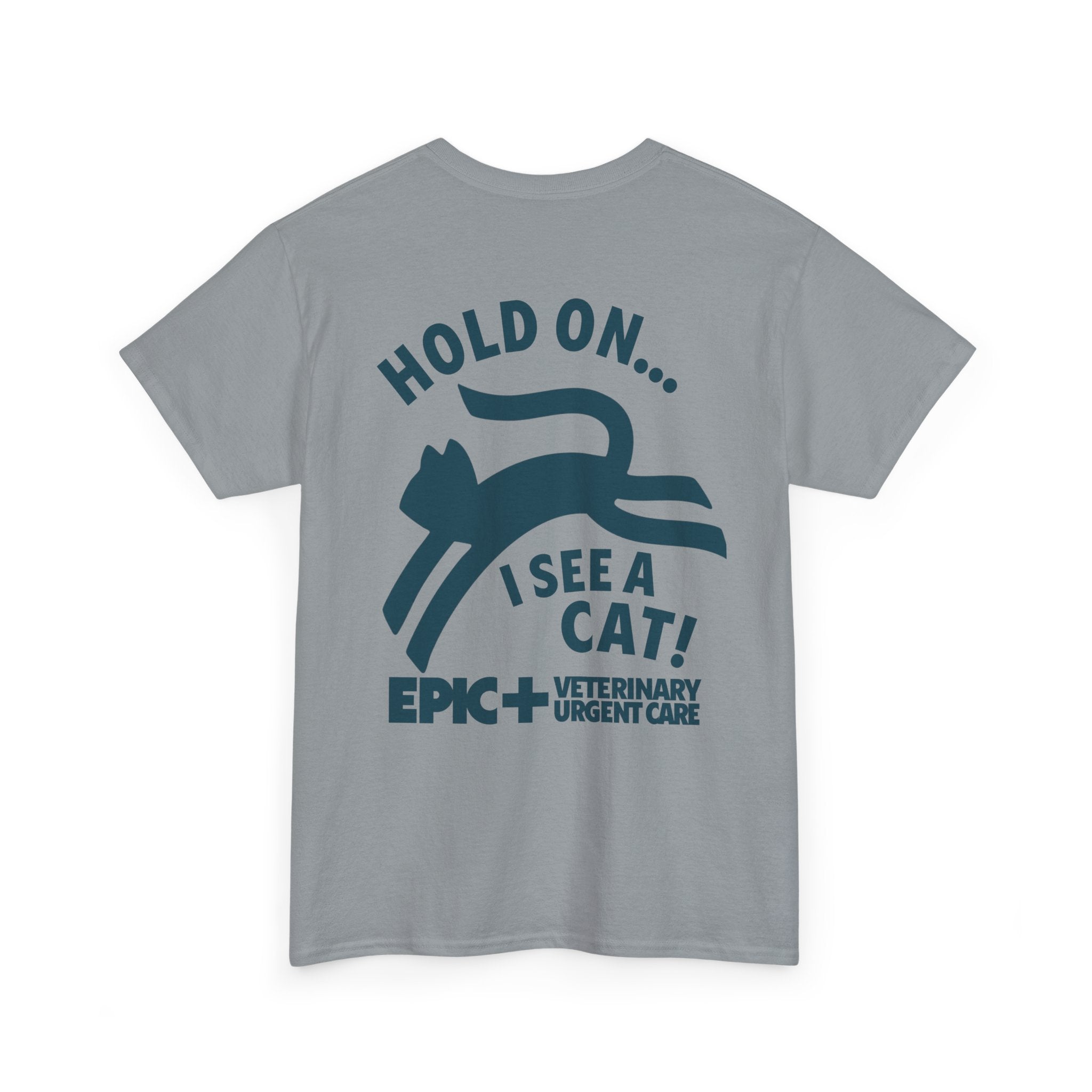 Graphic Tee — Hold on, I see a cat — Blue — EPIC Veterinary Urgent Care