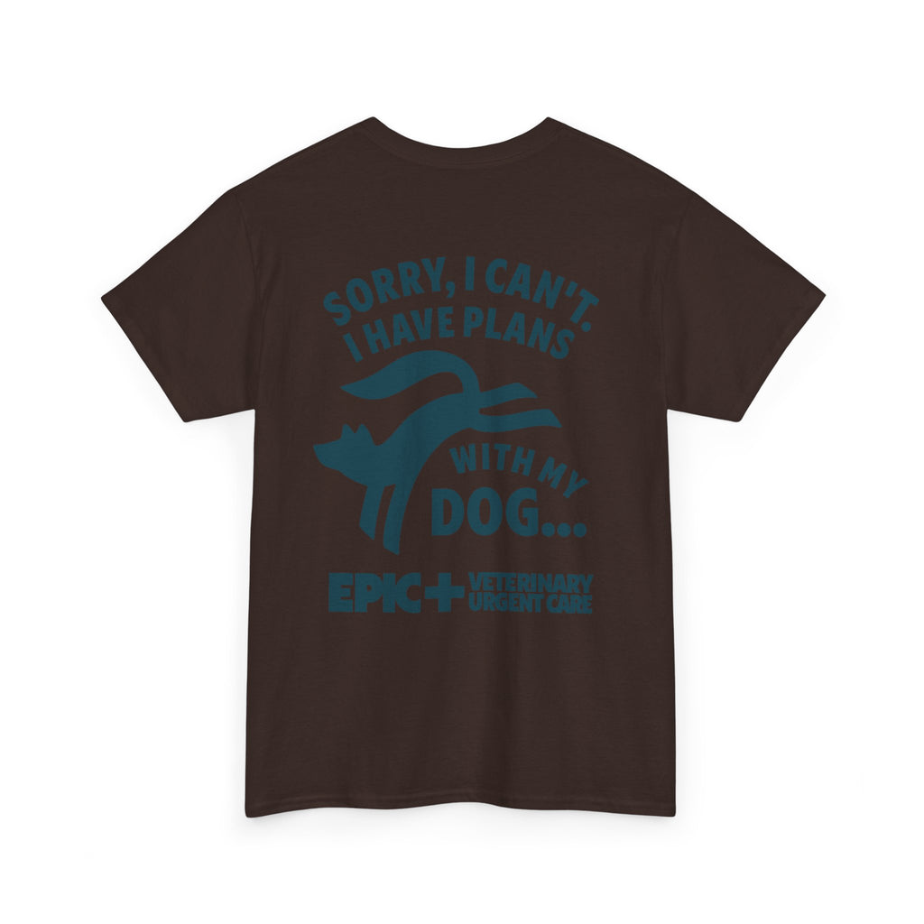 Graphic Tee — I cant, I have plans with my dog.  — Blue — EPIC Veterinary Urgent Care