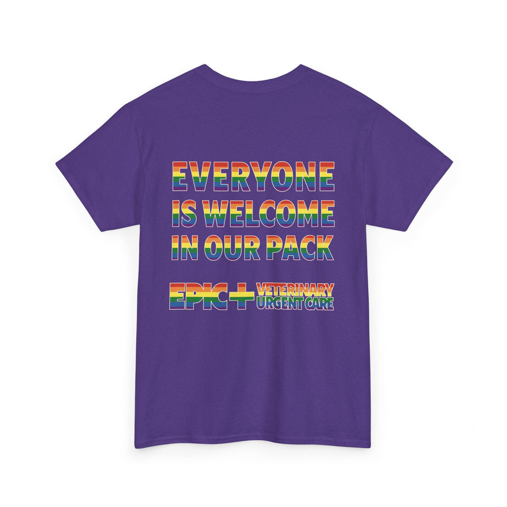 Graphic Tee - Veterinary Urgent Care Pride, LGBTQ+, Everyone is Welcome in our Pack, Rainbow