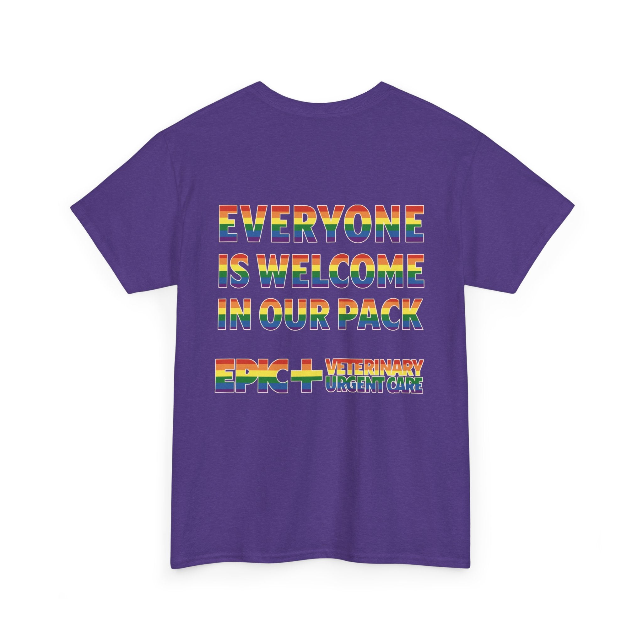 Graphic Tee - Veterinary Urgent Care Pride, LGBTQ+, Everyone is Welcome in our Pack, Rainbow