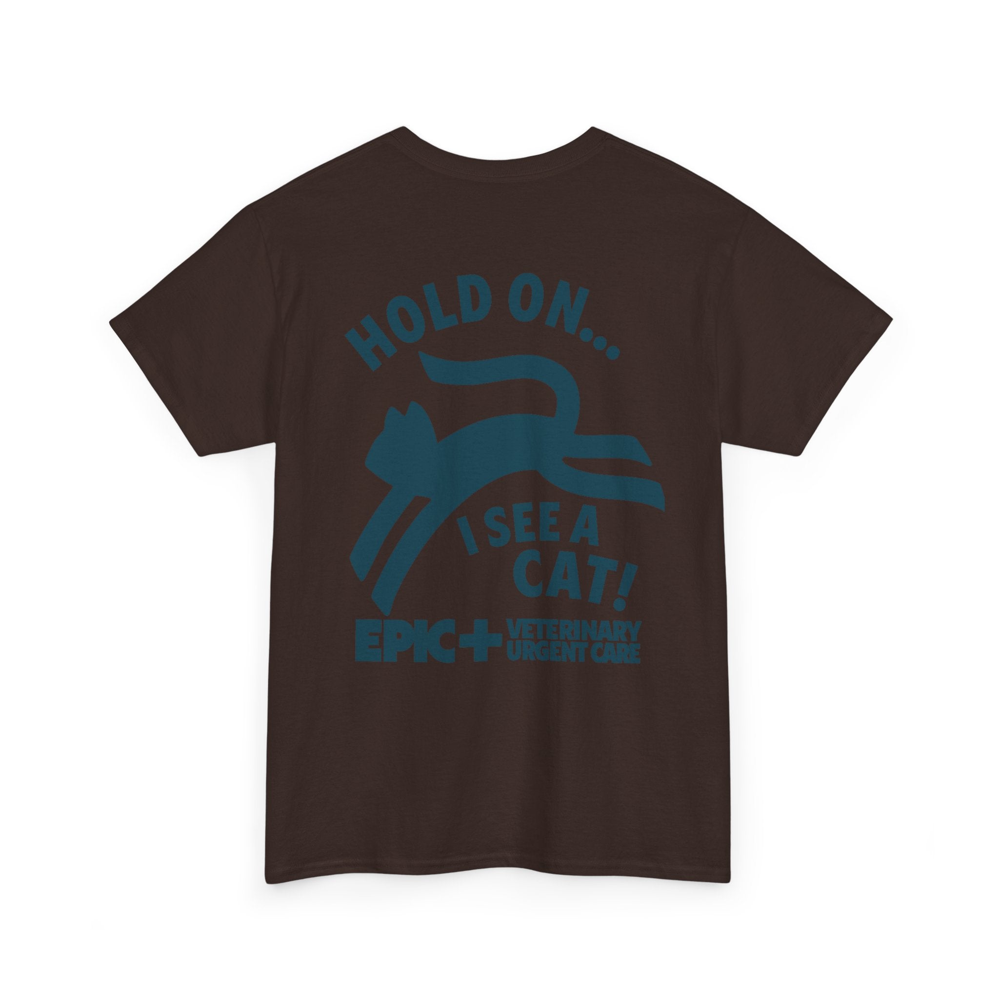 Graphic Tee — Hold on, I see a cat — Blue — EPIC Veterinary Urgent Care