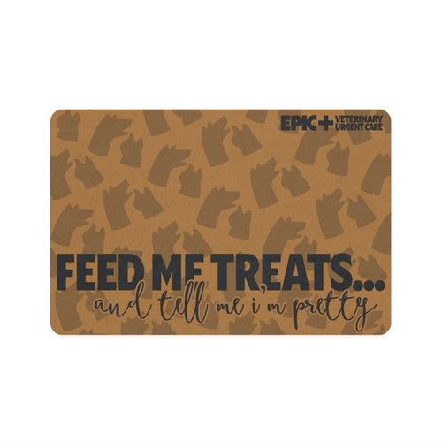 Charming Pet Food Mat with Playful Phrase - Perfect for Dog Lovers, Cat Owners, Home Decor, Gifts for Pet Owners, Kitchen Essentials
