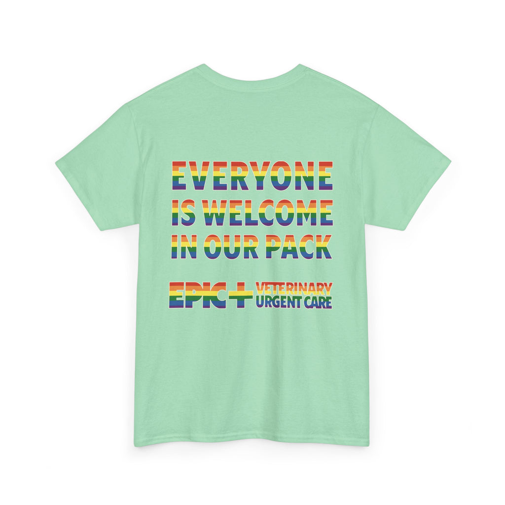 Graphic Tee - Veterinary Urgent Care Pride, LGBTQ+, Everyone is Welcome in our Pack, Rainbow