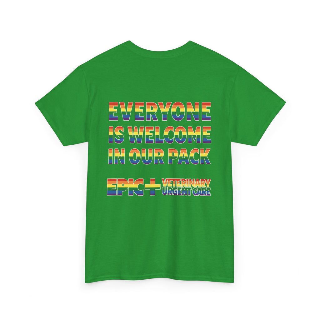 Graphic Tee - Veterinary Urgent Care Pride, LGBTQ+, Everyone is Welcome in our Pack, Rainbow