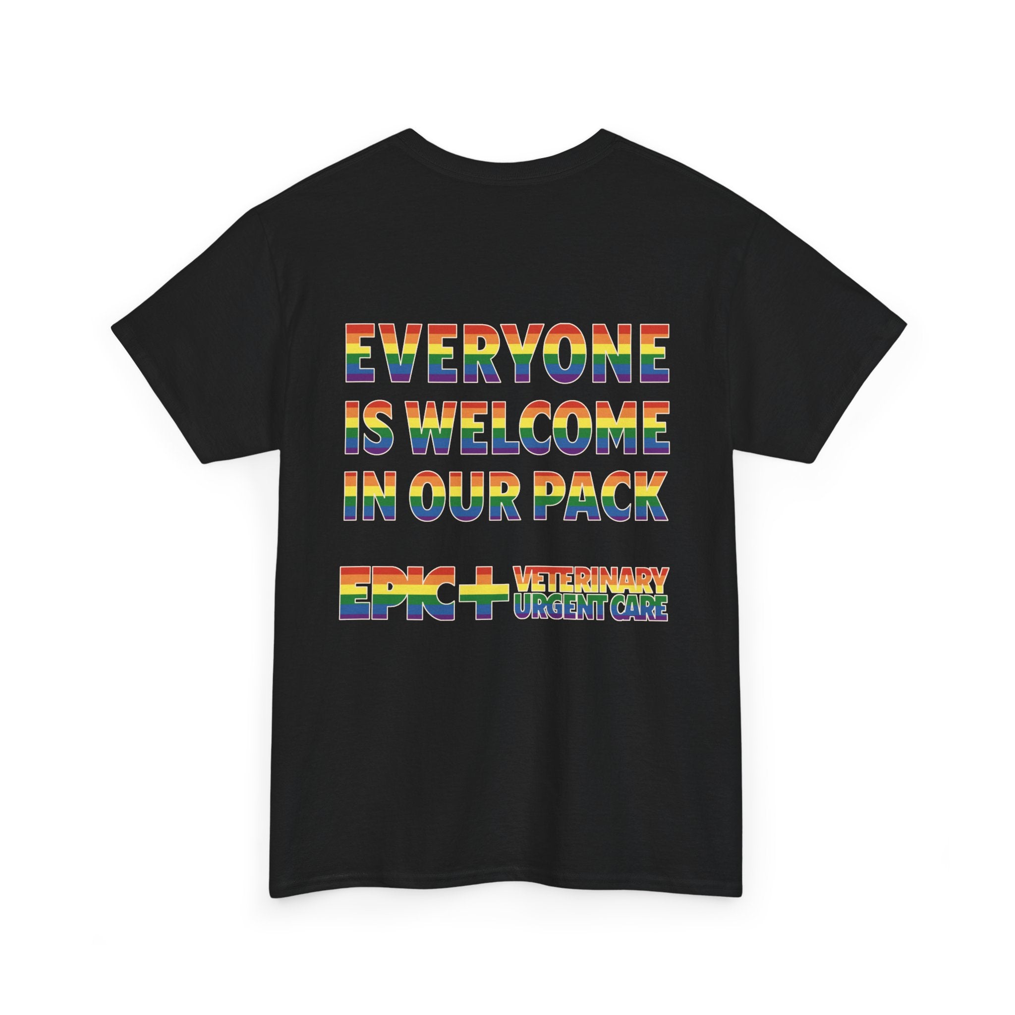 Graphic Tee - Veterinary Urgent Care Pride, LGBTQ+, Everyone is Welcome in our Pack, Rainbow